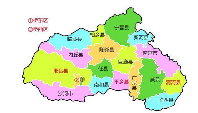 邢台地图_邢台地区各县的地图