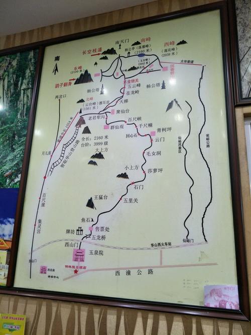 华山旅游线路示意图_华山旅游的路线